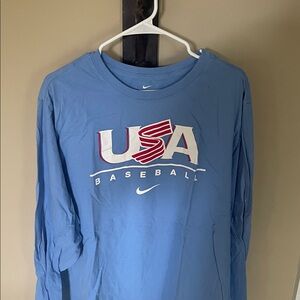 Nike Blue USA Baseball Long Sleeve Tee